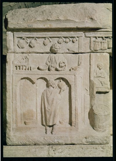 Relief Depicting a Wine Merchant by Gallo Roman